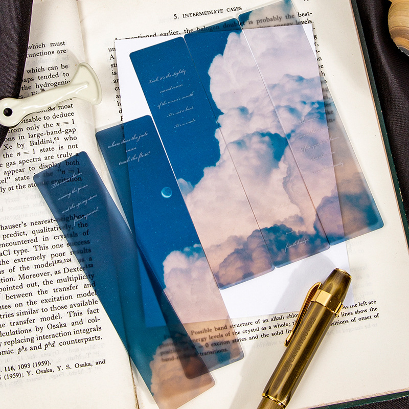 Dried Flower Bookmark - 5PCS Space Roaming Matte PET-bladwijzer Diy