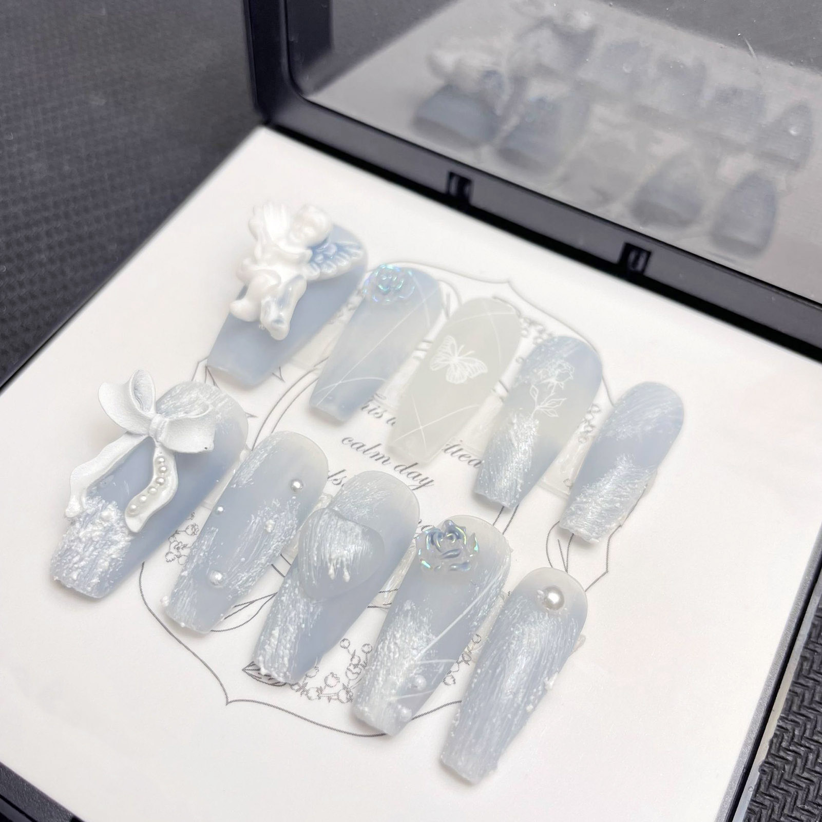 3D Gips Angel Kunstnagels Glan - Pressed Flower Art recensie en prijs