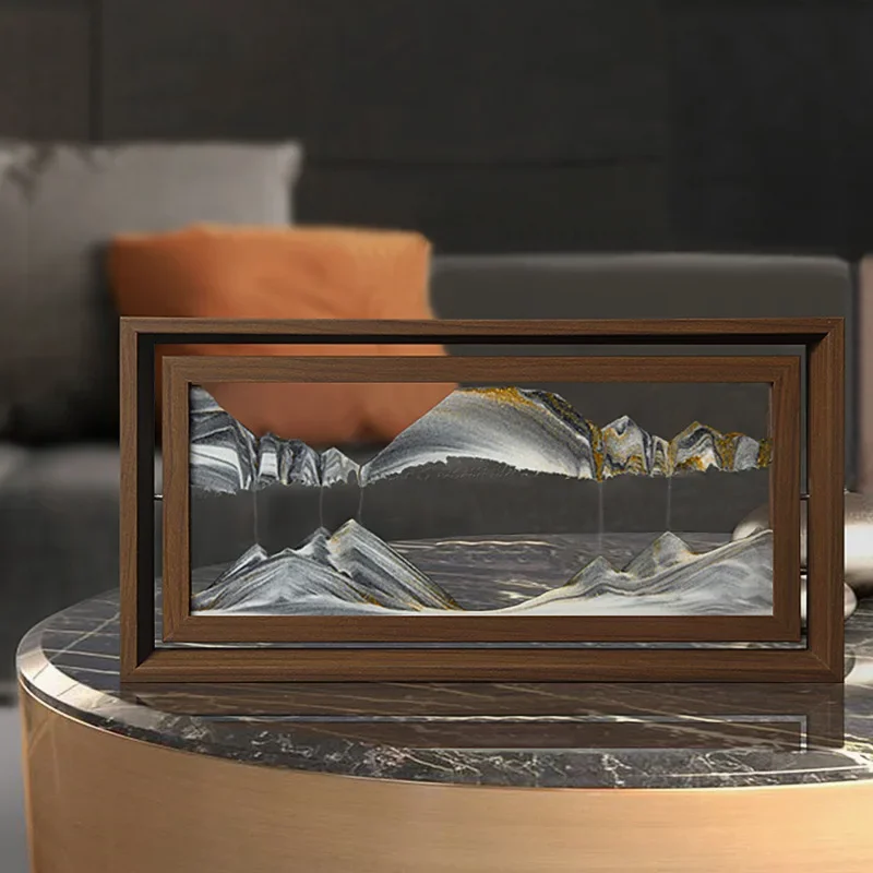 3d Draaibaar Zandlandschap Bew - Engraved Wood Frame recensie en prijs