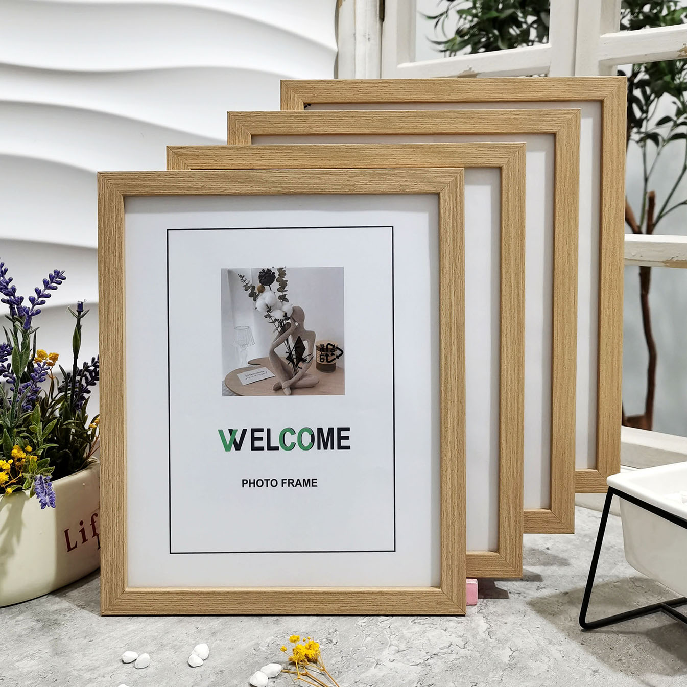4-delige houten fotolijsten se - Engraved Wood Frame recensie en prijs