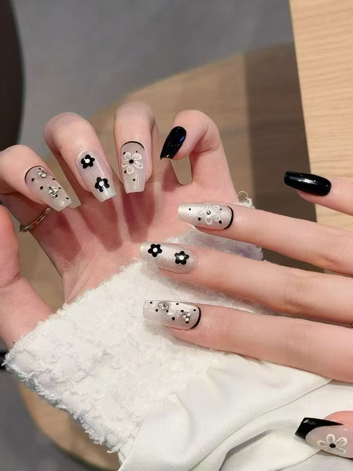 10 stuks opdruk nagels, korte  - Pressed Flower Art recensie en prijs