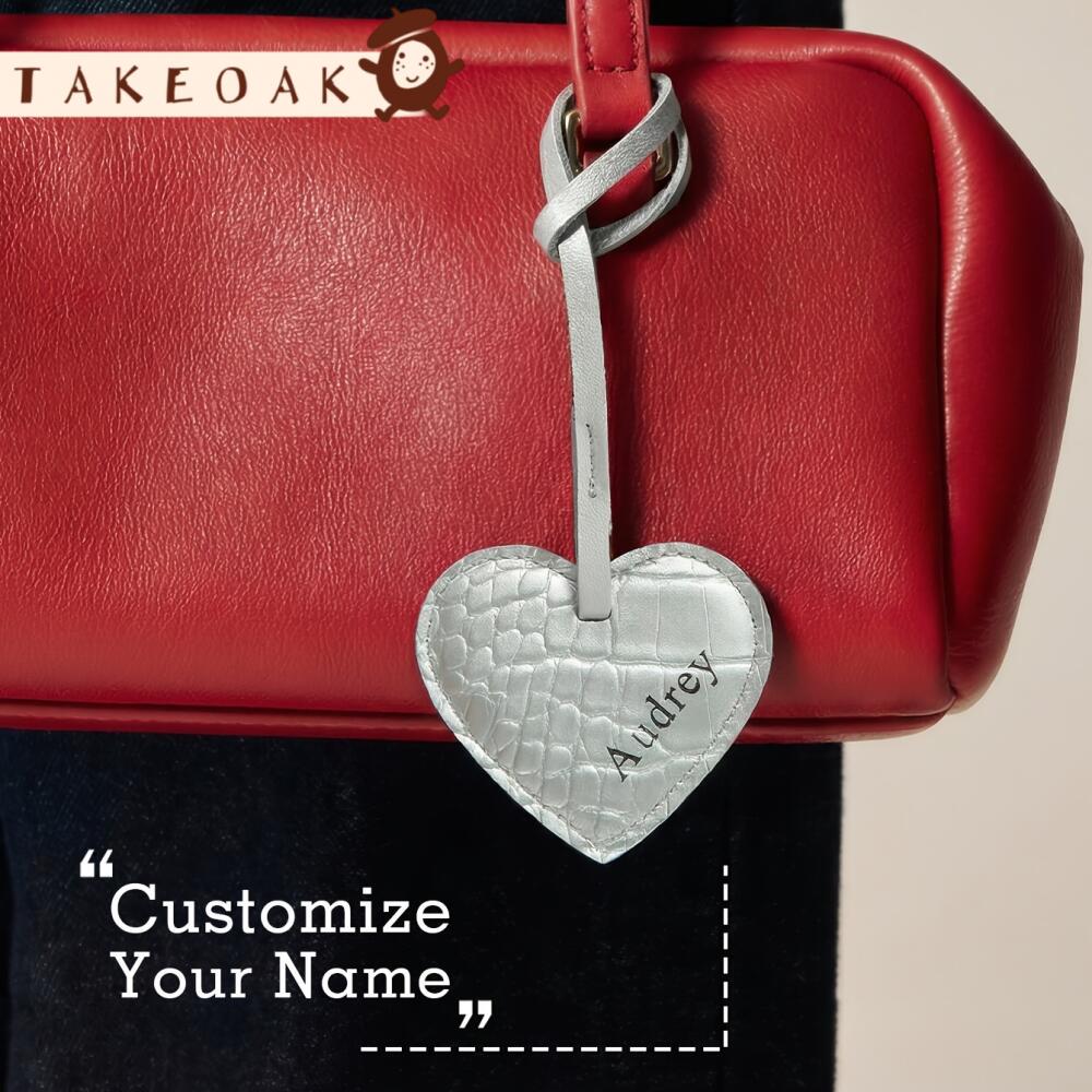 Gepersonaliseerde hartvormige  - Monogram Keychain Leather recensie en prijs