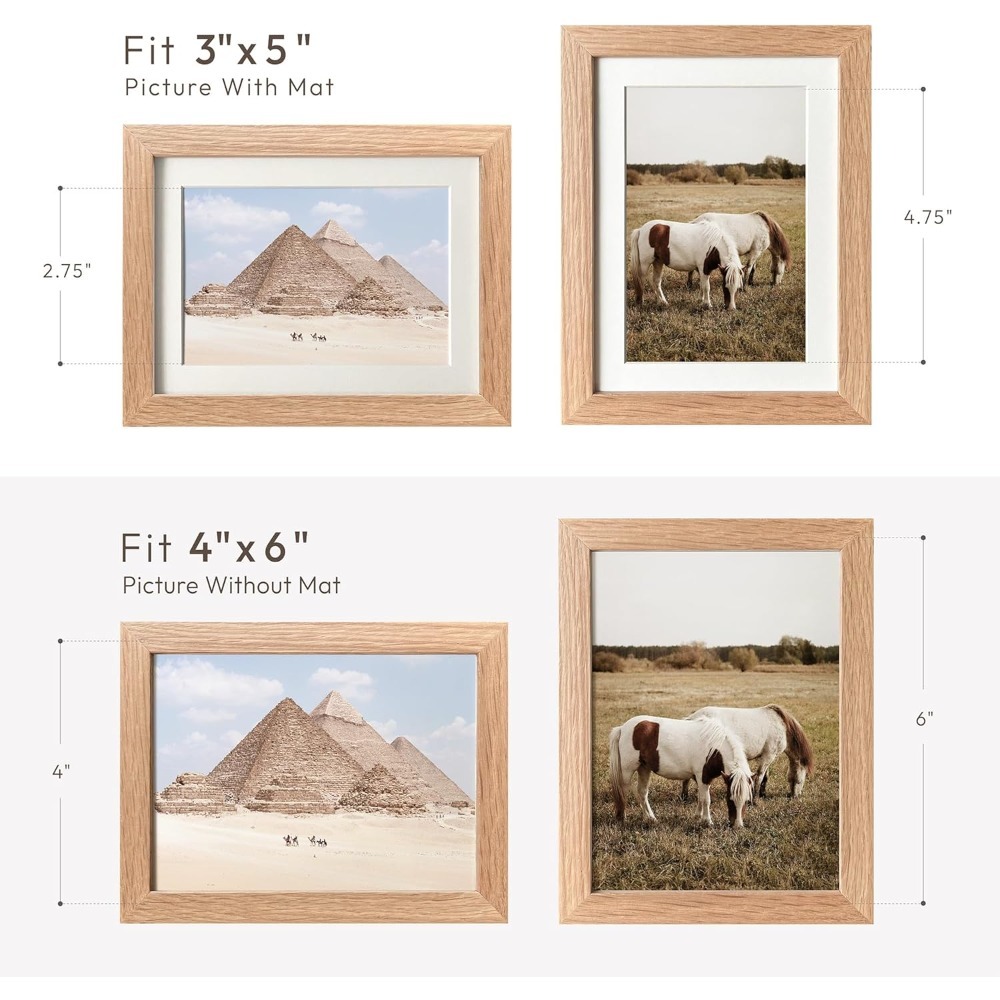 4x6 Fotolijst, Massief Eikenho - Engraved Wood Frame recensie en prijs