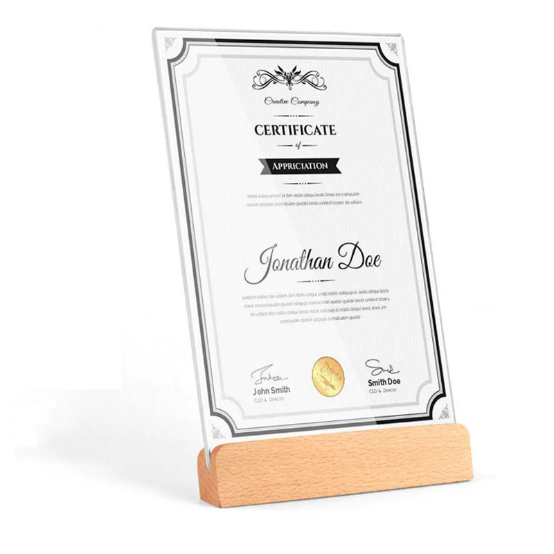 Acryl Fotolijst Houder Transpa - Engraved Wood Frame recensie en prijs